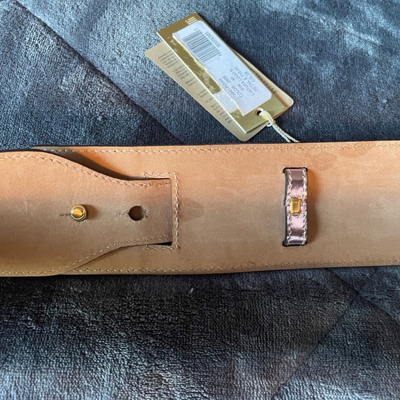 Roberto Cavalli metallic mauve /pale lilac wide belt - Picture 8 of 9